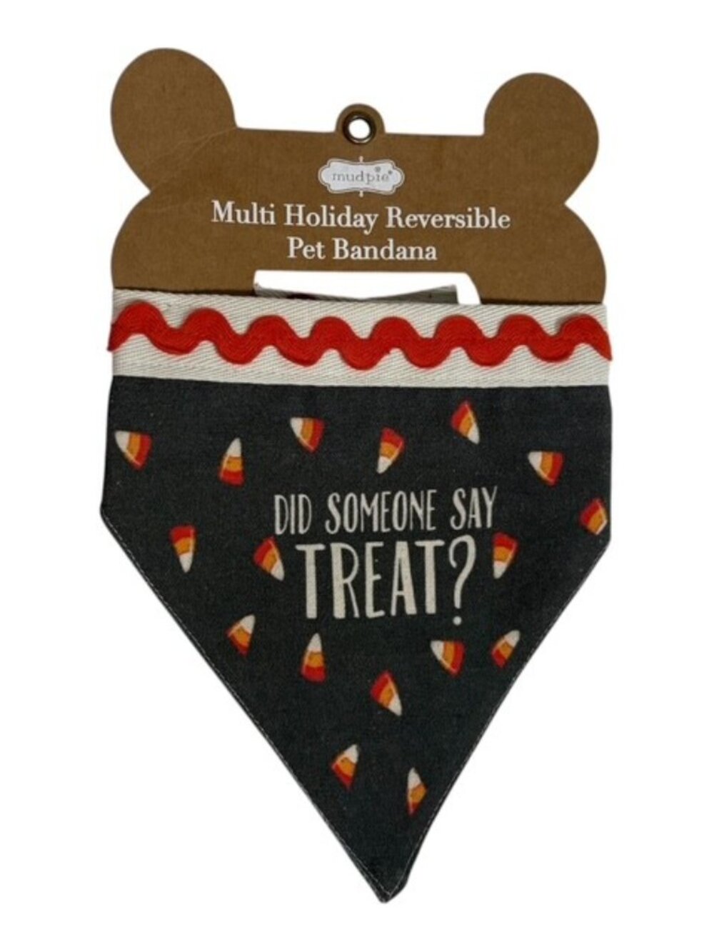 Mud Pie Halloween Christmas Reversible Pet Dog Bandana NWT